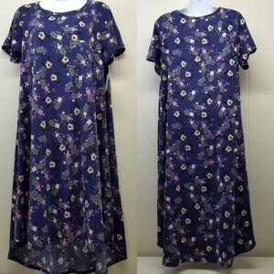 LuLaRoe M Minnie Mouse Dress Hi Low Swing‎ Hem Purp